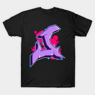 Letter J - Graffiti Street Art Style T-Shirt